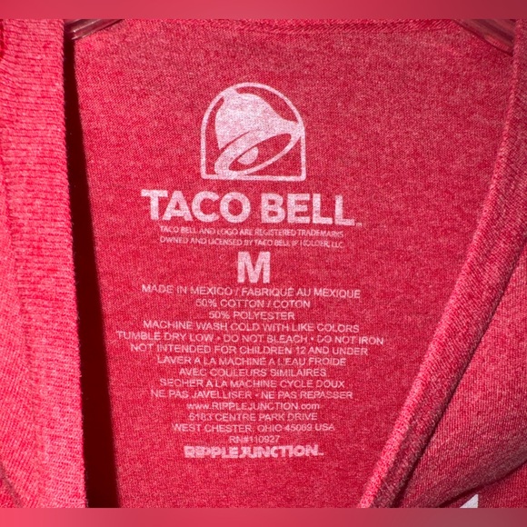 🌶️ NWOT! Taco Bell Unisex Favorite Fire Sauce Tshirt - Picture 3 of 4